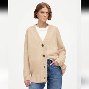 Madewell Cream Alpaca Wool Cardigan Sweater Size S